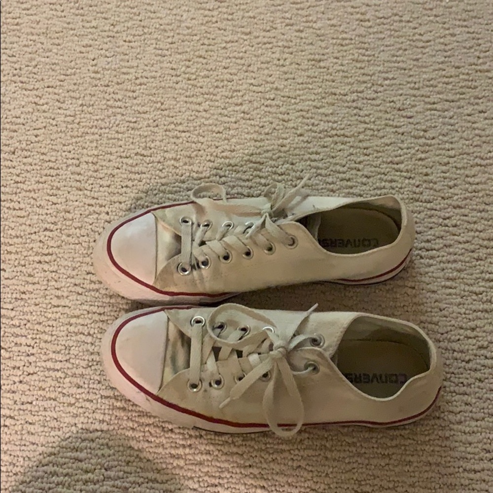 worn white converse